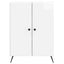 Sideboard Hvid højglans 66 x 34,5 x 90 cm Konstrueret træ