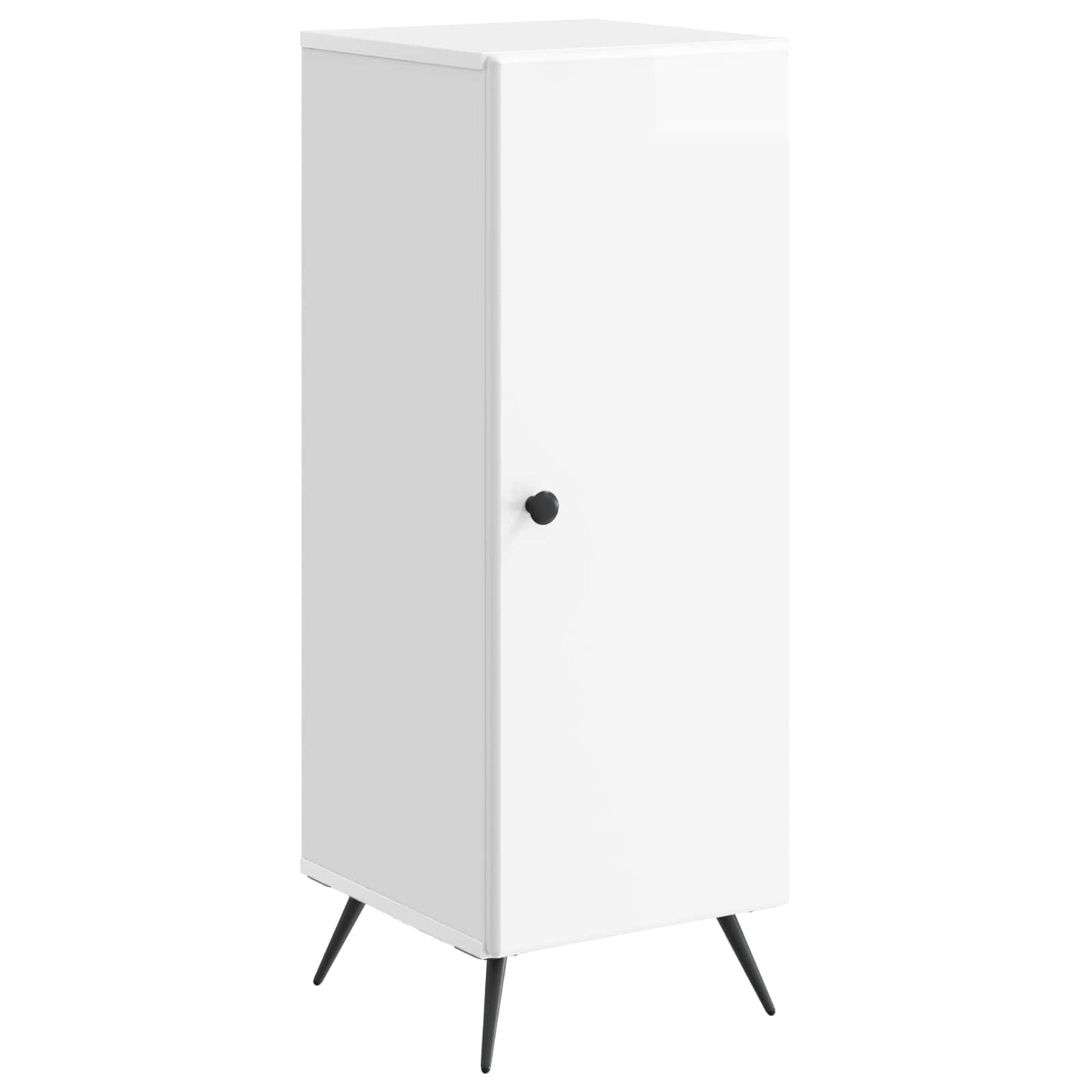 Sideboard Hvid højglans 33 x 34,5 x 90 cm Konstrueret træ