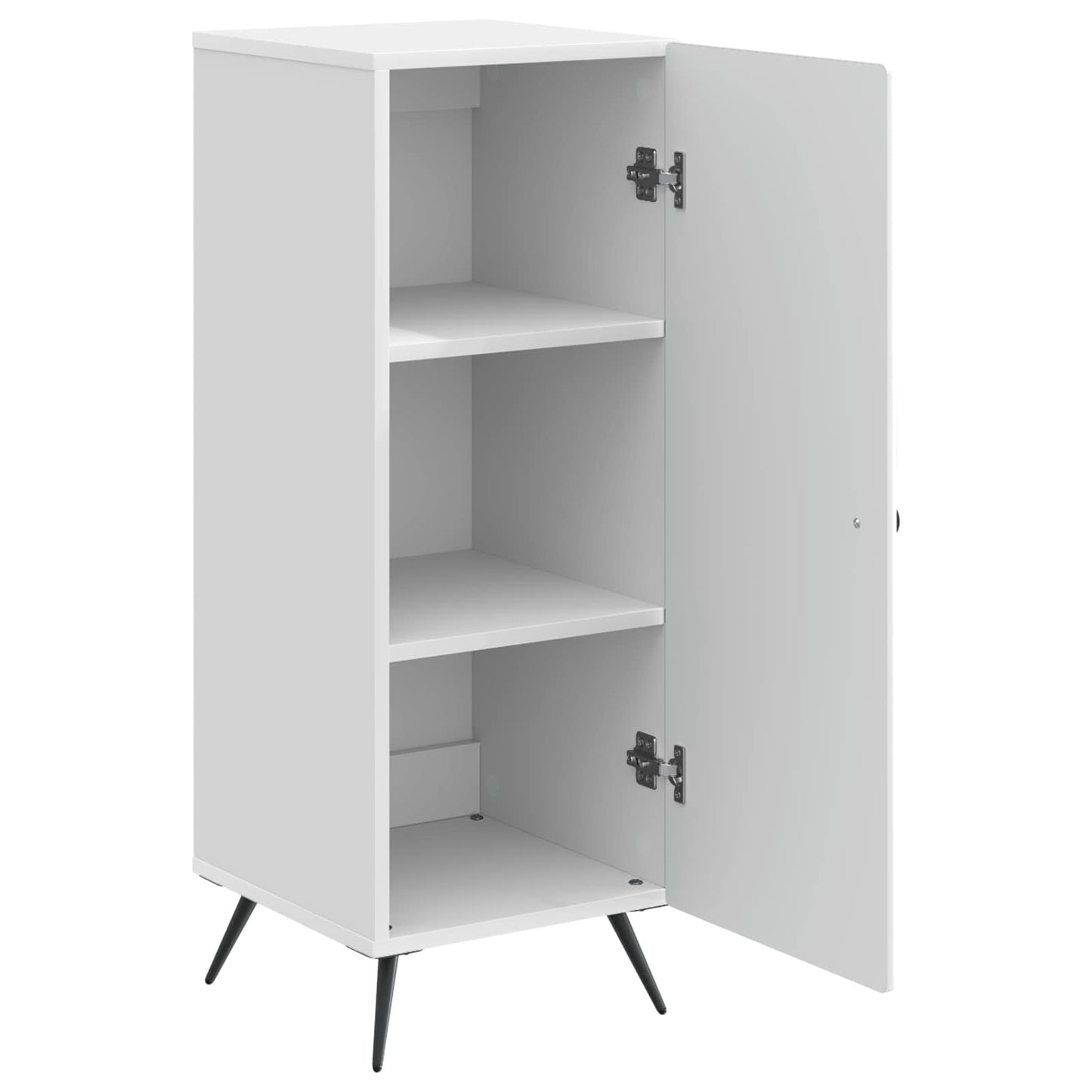 Sideboard Hvid højglans 33 x 34,5 x 90 cm Konstrueret træ