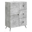 Sideboard med skuffe Betongrå 66 x 34,5 x 90 cm Konstrueret træ