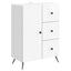 Sideboard Hvid højglans 66 x 34,5 x 90 cm Konstrueret træ