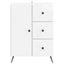 Sideboard Hvid højglans 66 x 34,5 x 90 cm Konstrueret træ