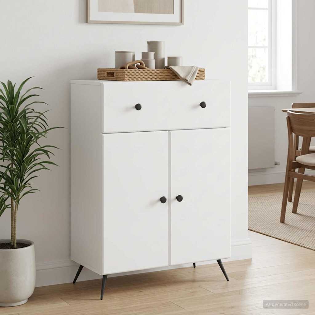 Sideboard Hvid 66 x 34,5 x 90 cm Konstrueret træ