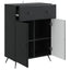 Sideboard med skuffe Sort 66 x 34,5 x 90 cm Konstrueret træ