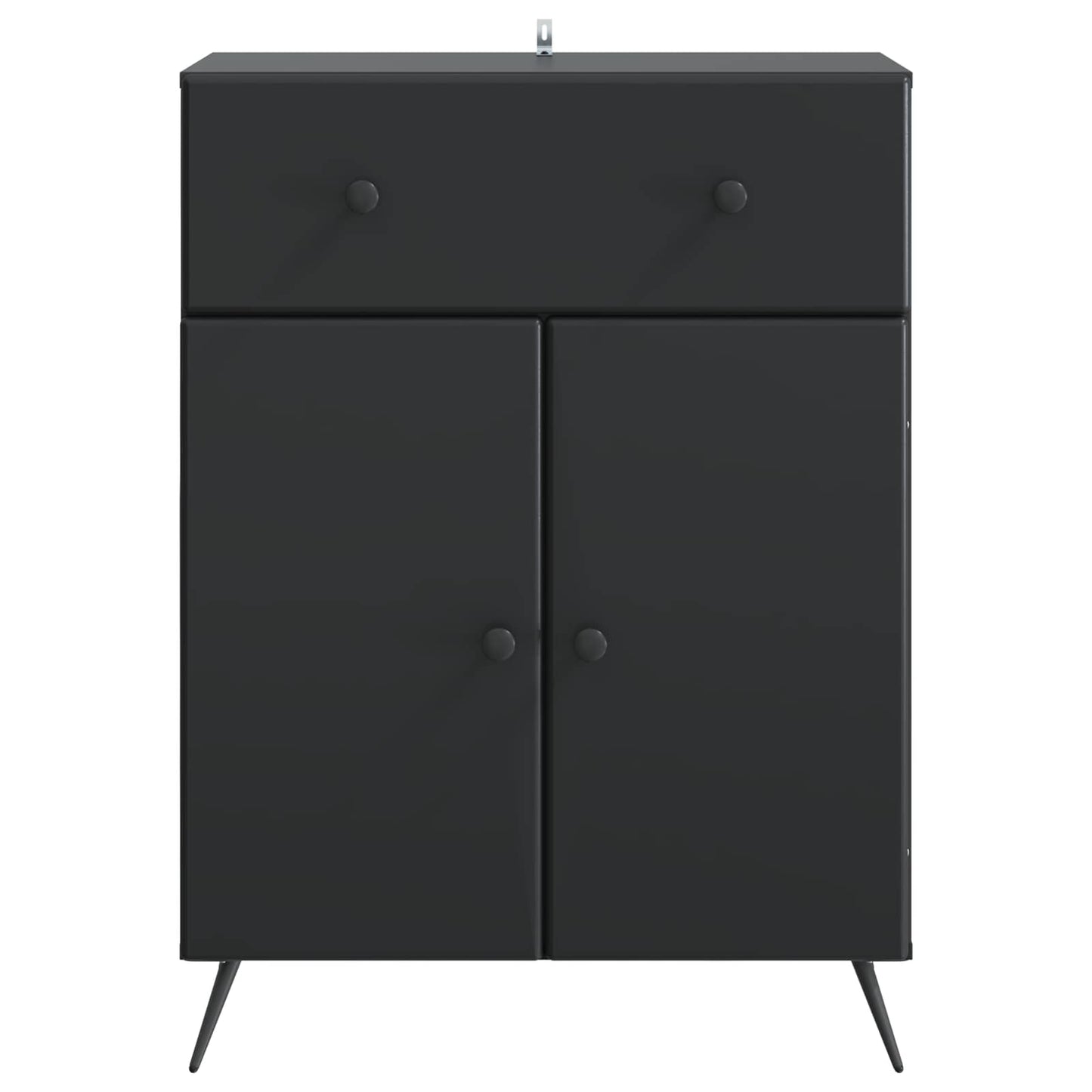 Sideboard med skuffe Sort 66 x 34,5 x 90 cm Konstrueret træ