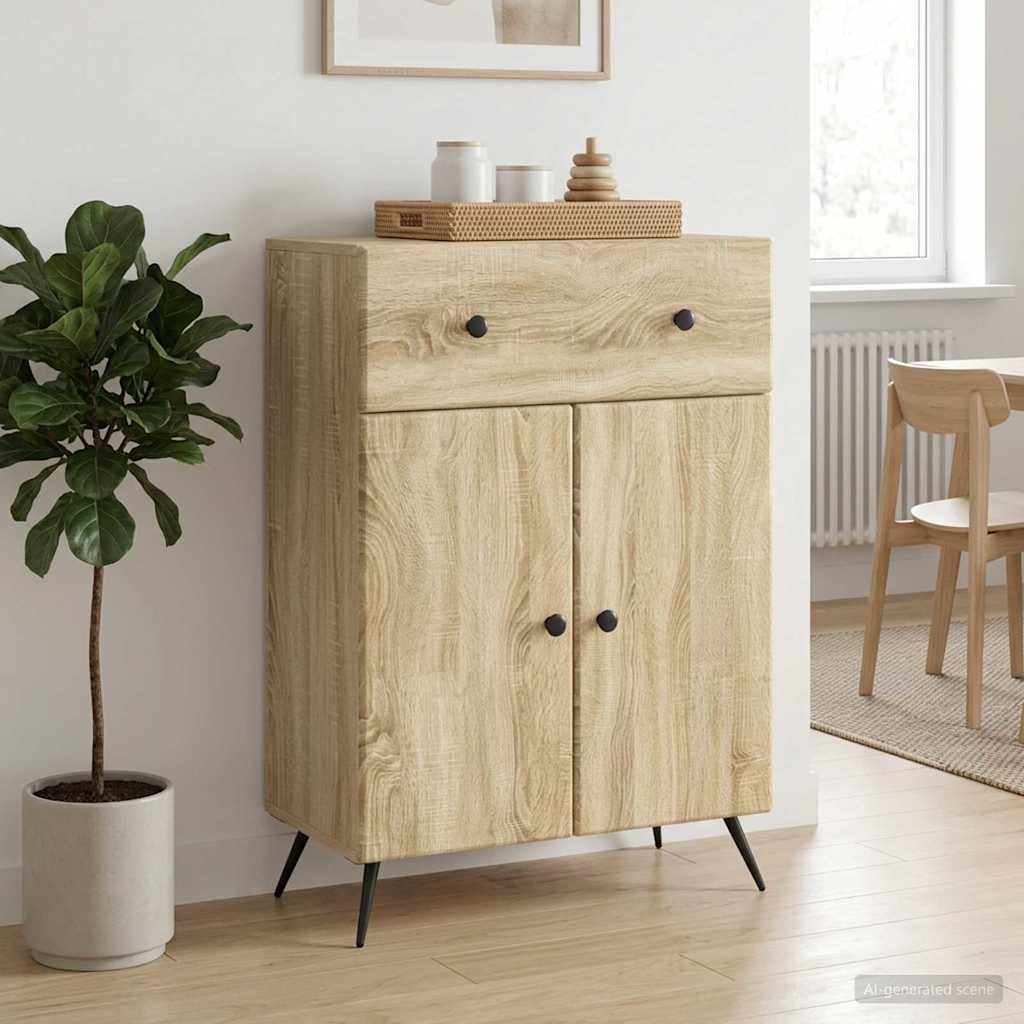 Sideboard Sonoma-eg 66 x 34,5 x 90 cm Konstrueret træ