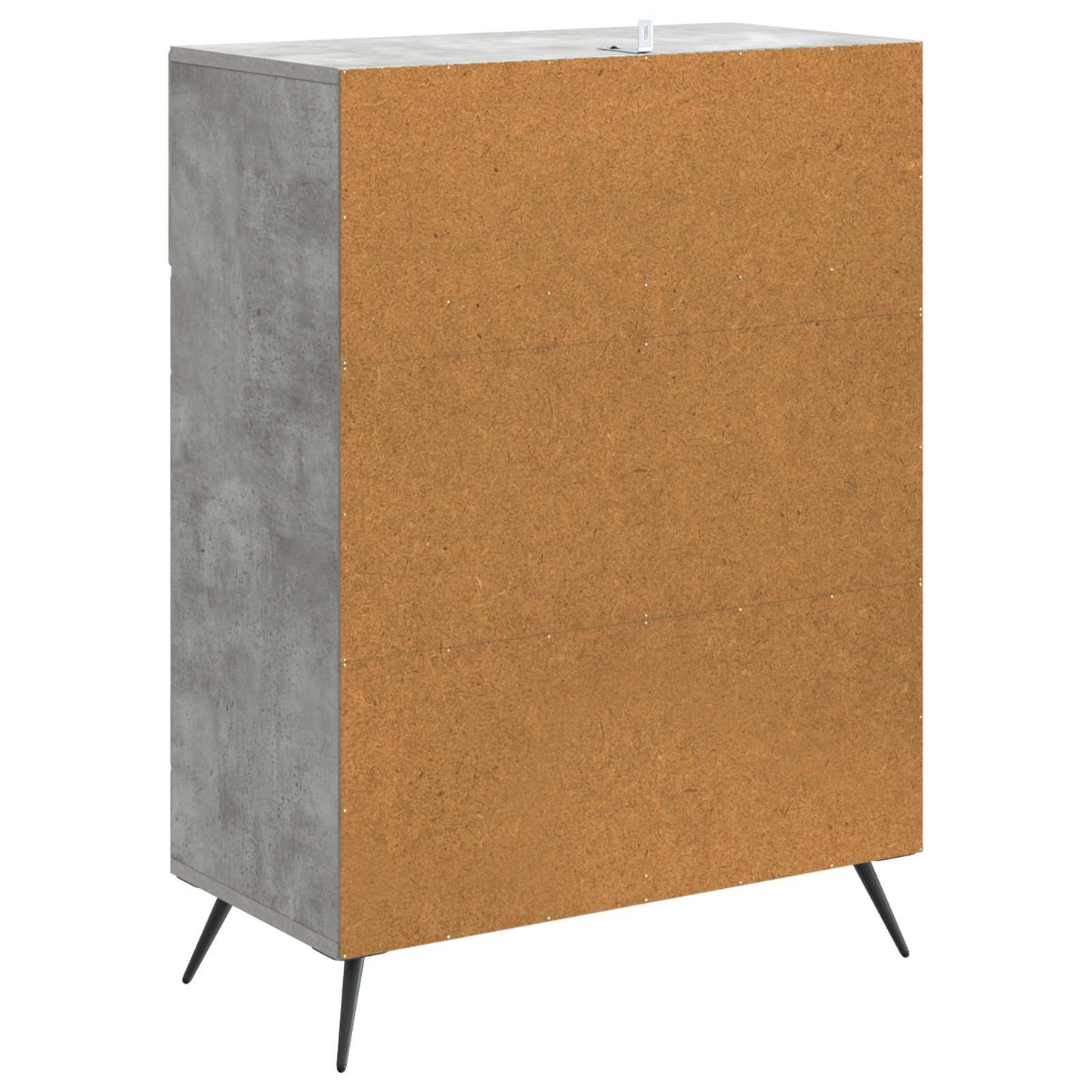 Sideboard med skuffe Betongrå 66 x 34,5 x 90 cm Konstrueret træ