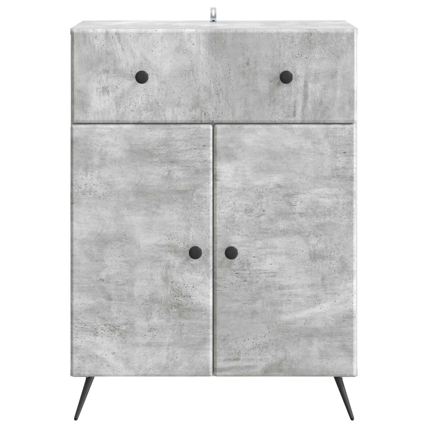 Sideboard med skuffe Betongrå 66 x 34,5 x 90 cm Konstrueret træ