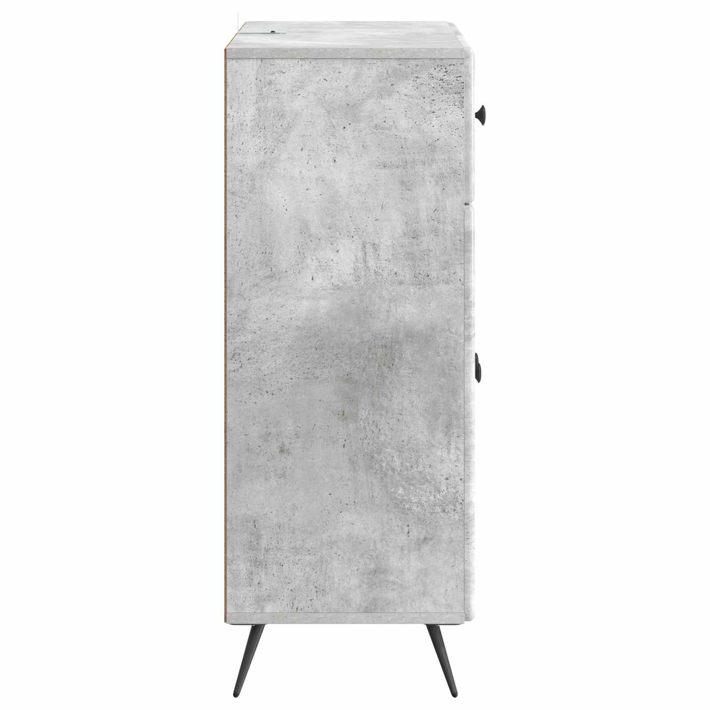 Sideboard med skuffe Betongrå 66 x 34,5 x 90 cm Konstrueret træ