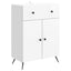 Sideboard Hvid højglans 66 x 34,5 x 90 cm Konstrueret træ