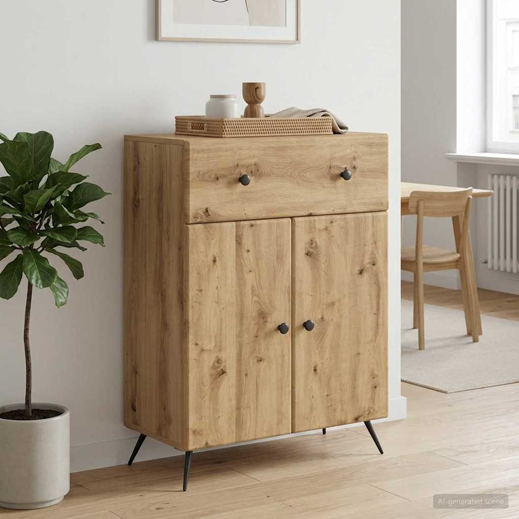 Sideboard Artisan-eg 66 x 34,5 x 90 cm Konstrueret træ