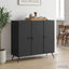 Sideboard Sort 89 x 34,5 x 80 cm Konstrueret træ