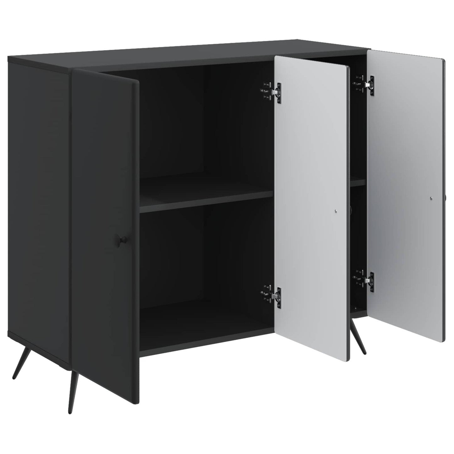 Sideboard Sort 89 x 34,5 x 80 cm Konstrueret træ