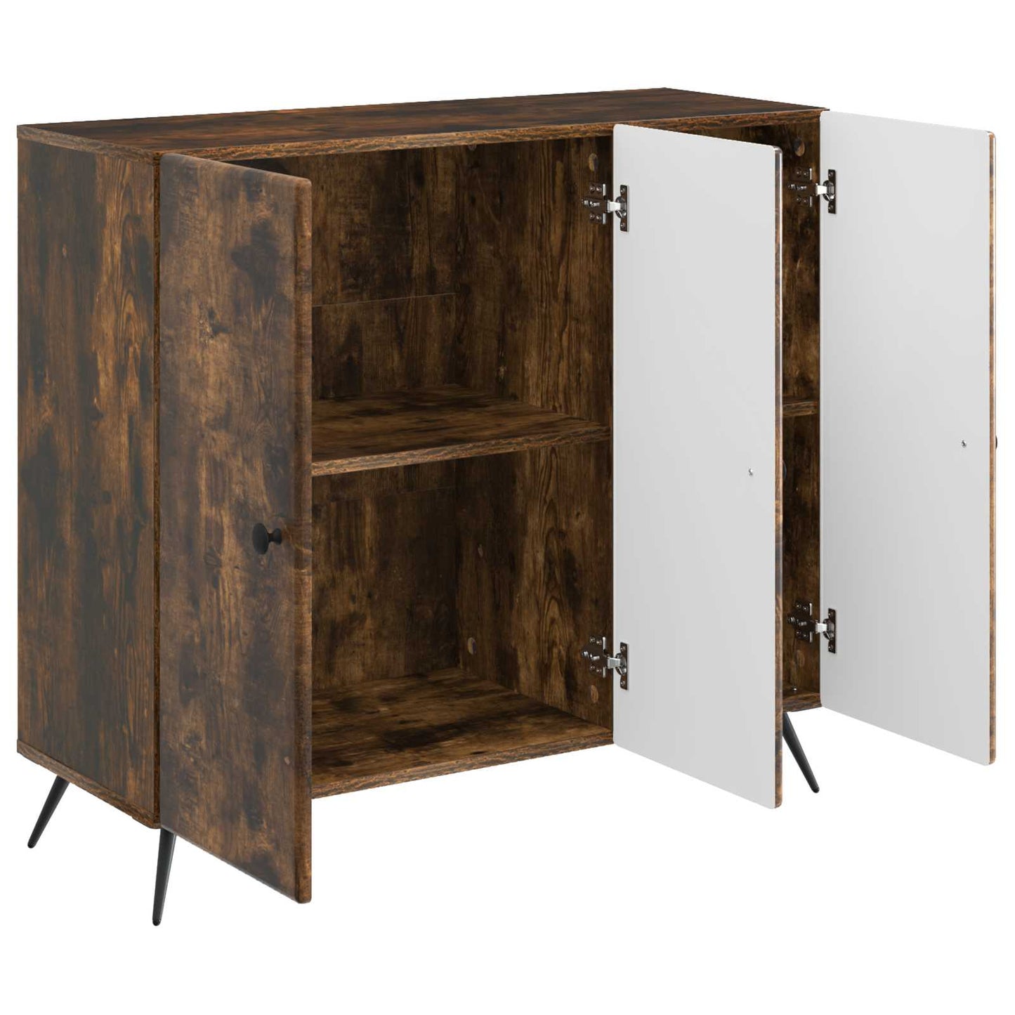 Sideboard Røget eg 89 x 34,5 x 80 cm Konstrueret træ