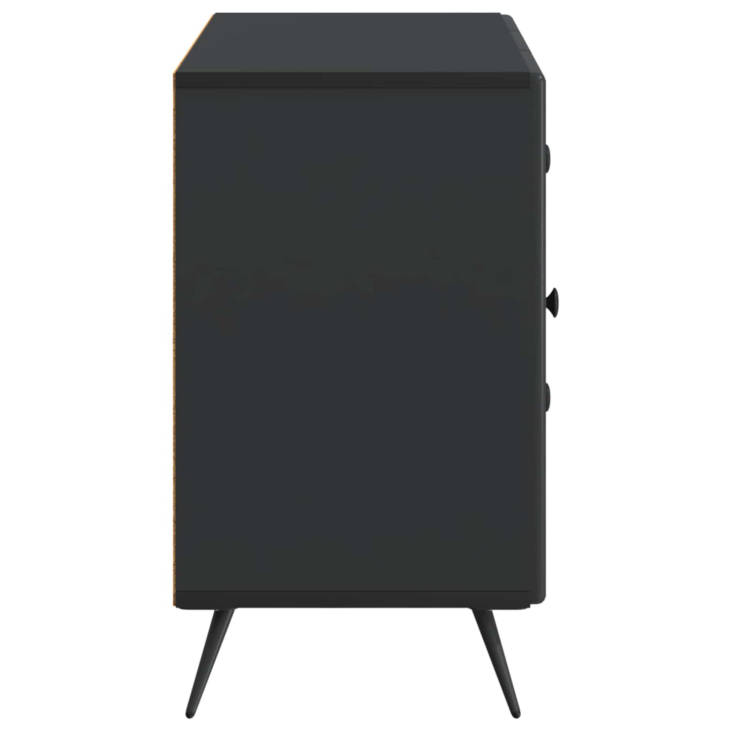 Sideboard med skuffe Sort 89 x 34,5 x 60 cm Konstrueret træ