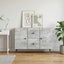 Sideboard med skuffe Betongrå 89 x 34,5 x 60 cm Konstrueret træ