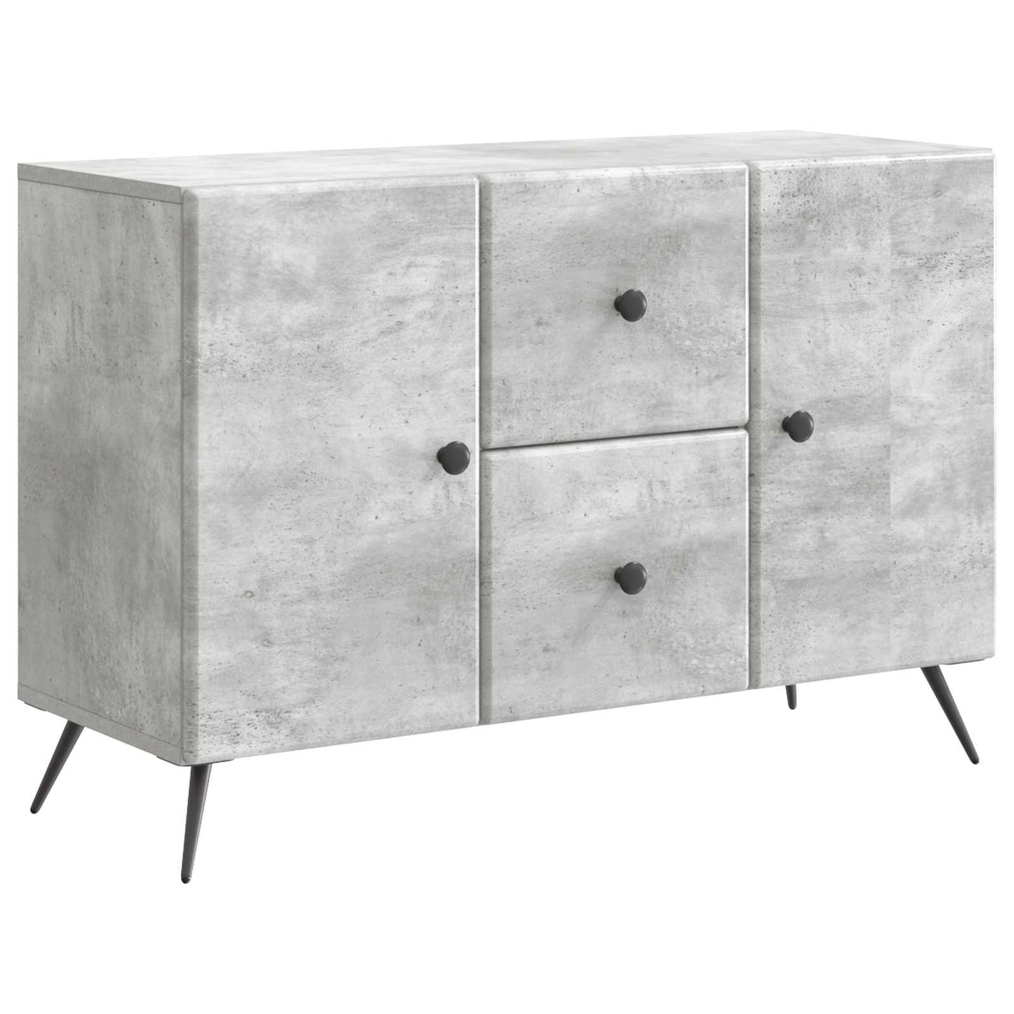 Sideboard med skuffe Betongrå 89 x 34,5 x 60 cm Konstrueret træ