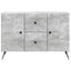 Sideboard med skuffe Betongrå 89 x 34,5 x 60 cm Konstrueret træ