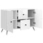 Sideboard Hvid højglans 89 x 34,5 x 60 cm Konstrueret træ