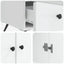 Sideboard Hvid 66 x 34,5 x 95 cm Konstrueret træ