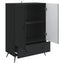 Sideboard med skuffe Sort 66 x 34,5 x 95 cm Konstrueret træ