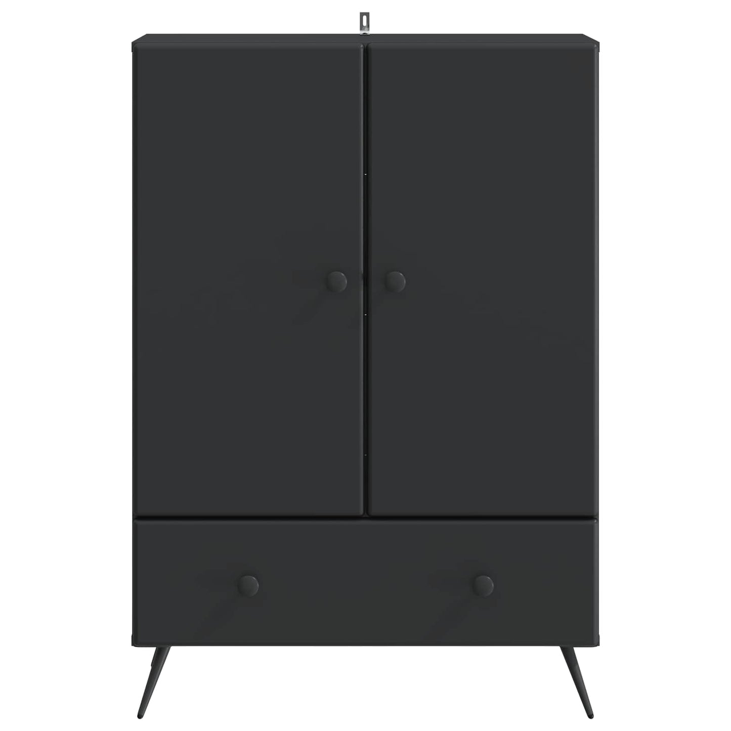 Sideboard med skuffe Sort 66 x 34,5 x 95 cm Konstrueret træ