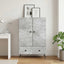 Sideboard med skuffe Betongrå 66 x 34,5 x 95 cm Konstrueret træ