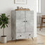 Sideboard med skuffe Betongrå 66 x 34,5 x 95 cm Konstrueret træ
