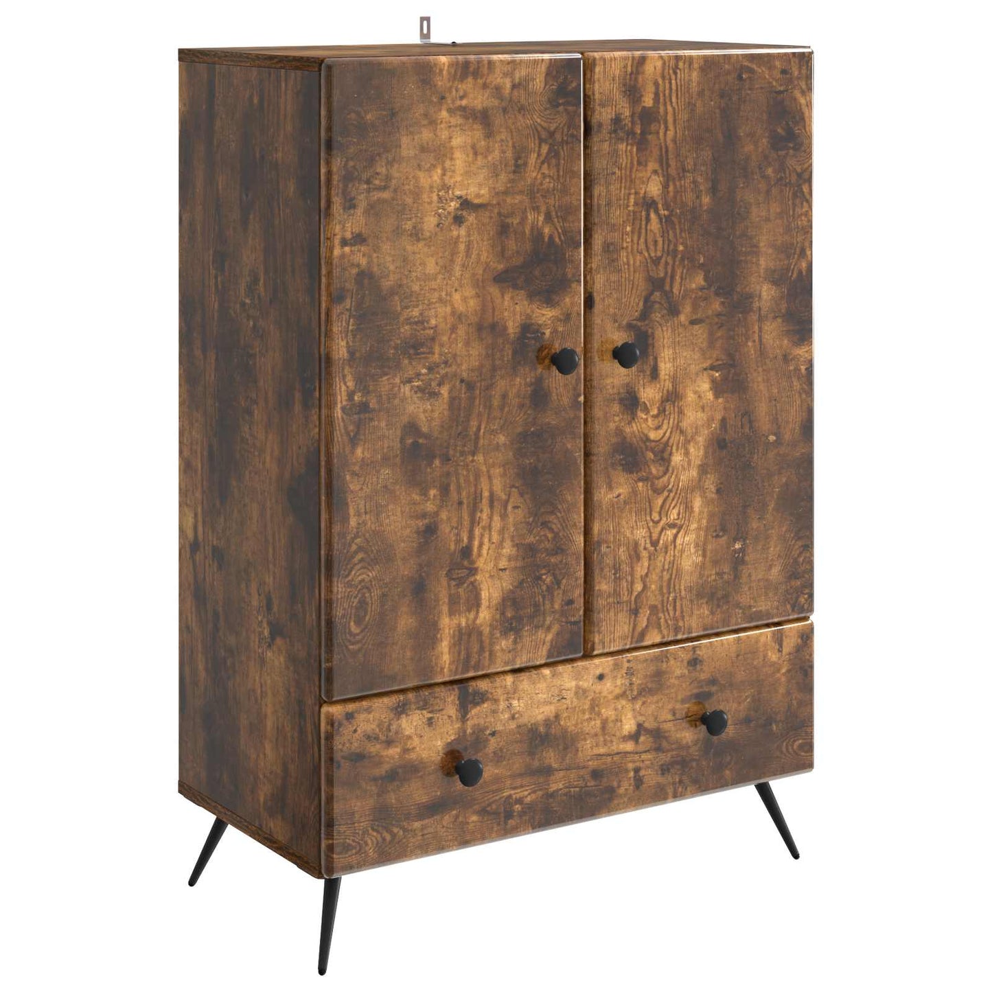 Sideboard med skuffe Røget eg 66 x 34,5 x 95 cm Konstrueret træ