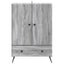 Sideboard Grå sonoma-eg 66 x 34,5 x 95 cm Konstrueret træ