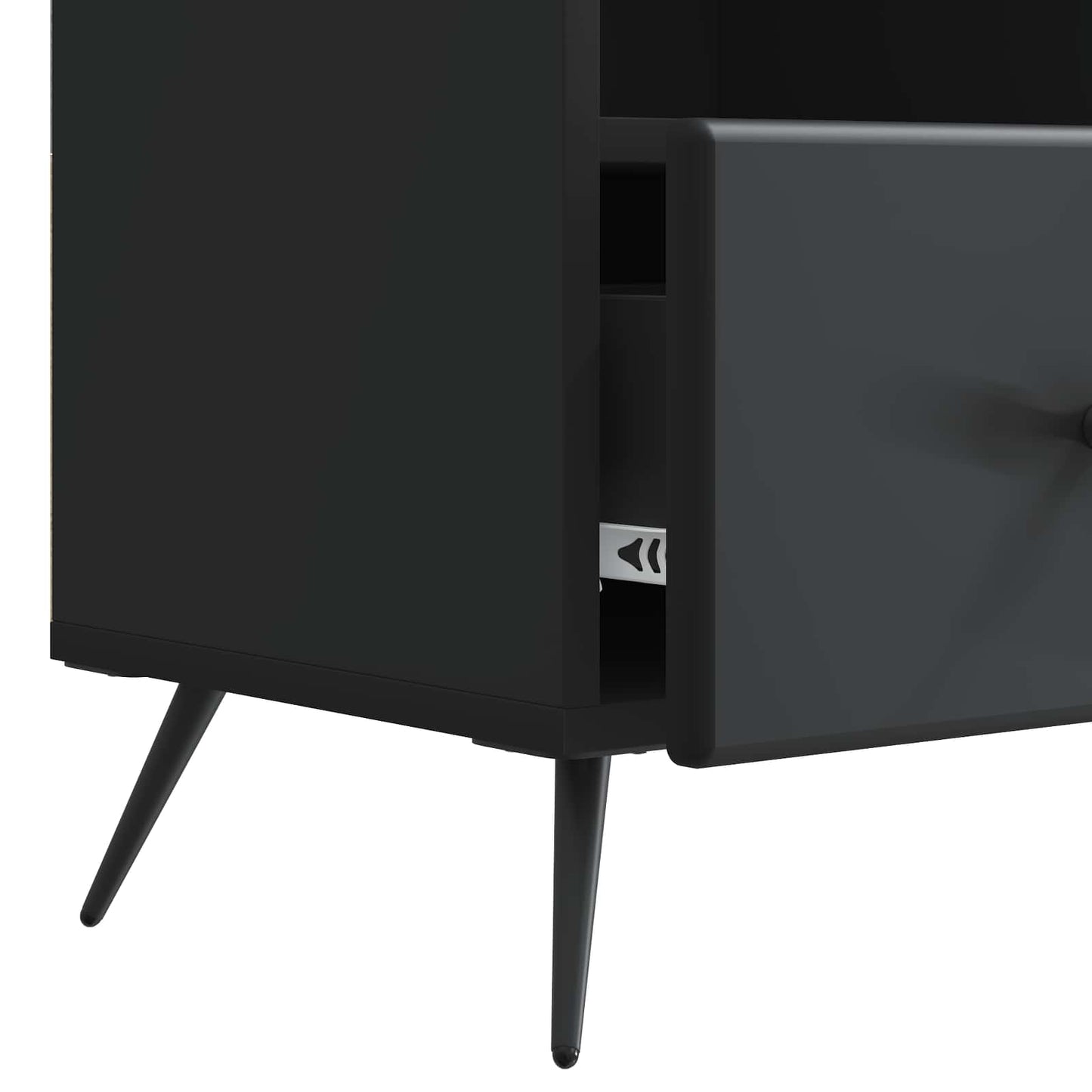 TV-skab med skuffe Sort 102 x 34,5 x 50 cm Konstrueret træ
