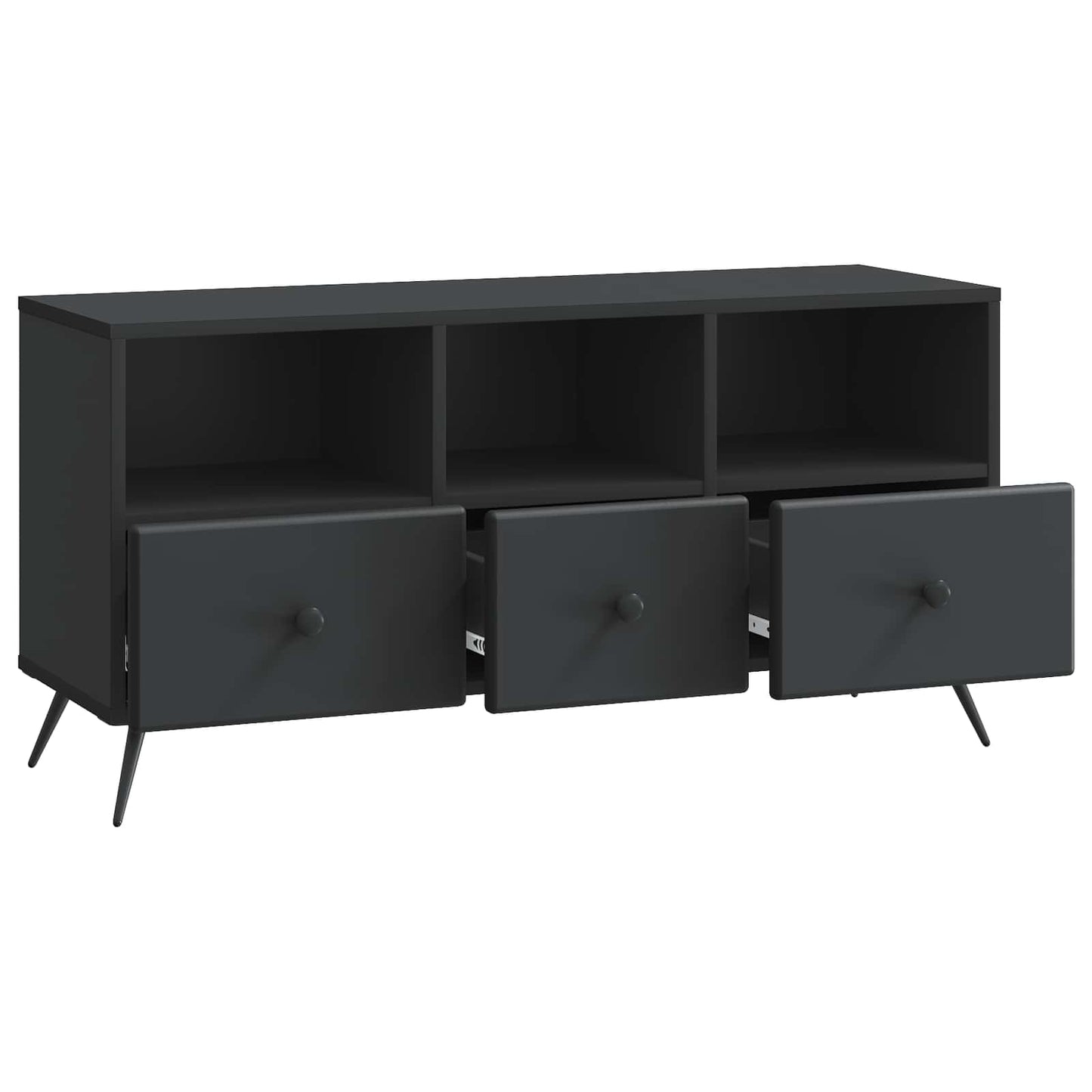 TV-skab med skuffe Sort 102 x 34,5 x 50 cm Konstrueret træ