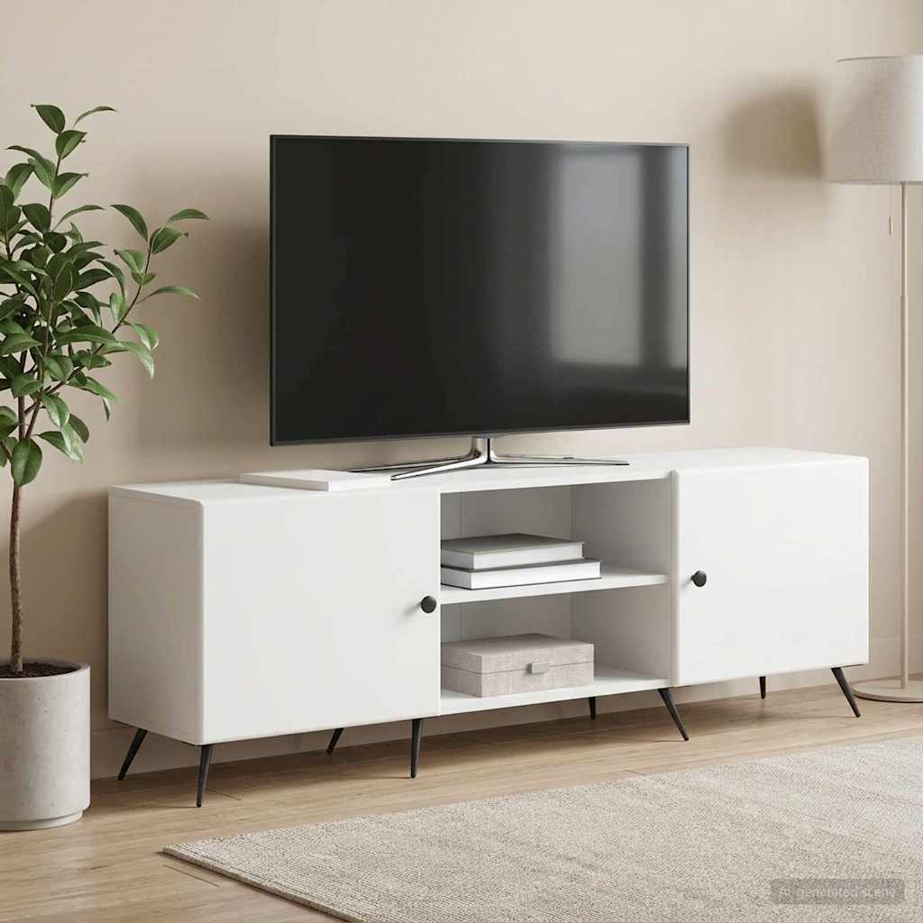 TV-skab Hvid 150 x 31 x 50 cm Konstrueret træ