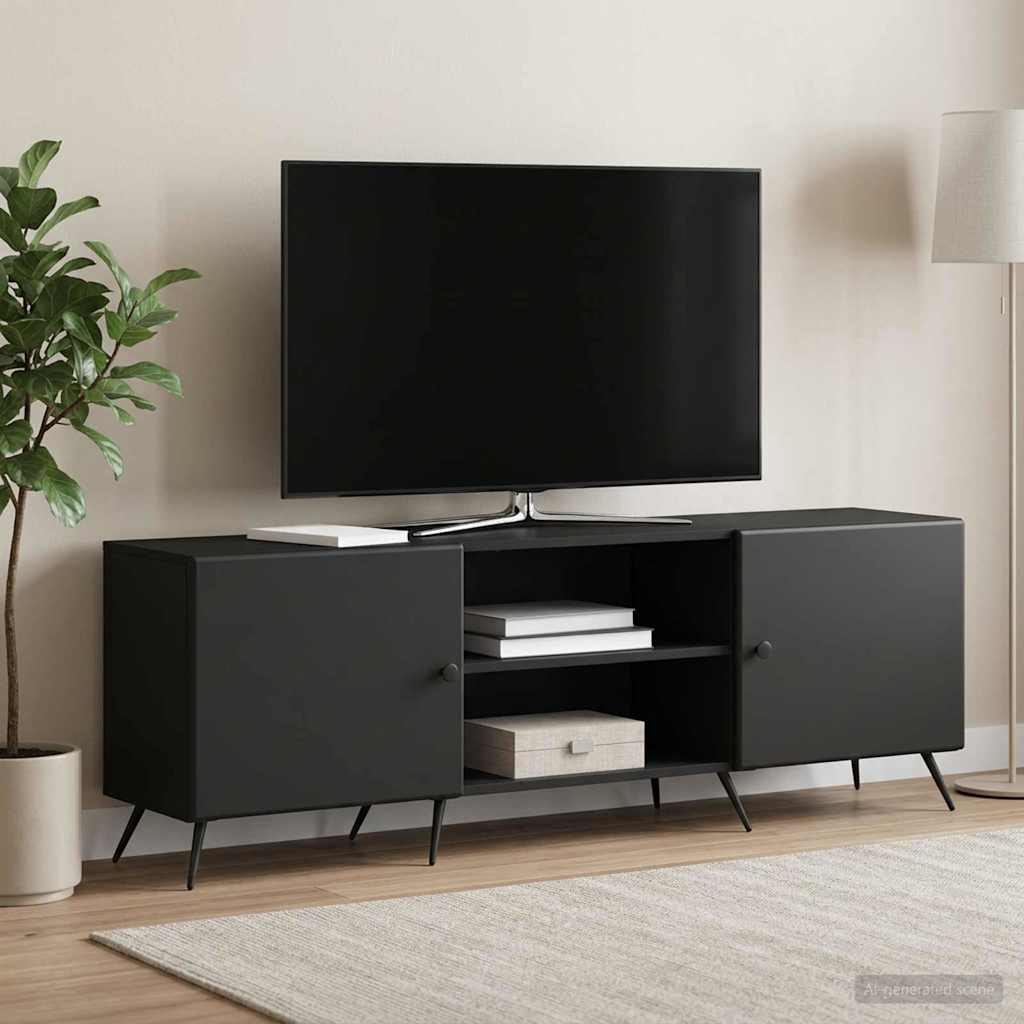 TV-skab Sort 150 x 31 x 50 cm Konstrueret træ