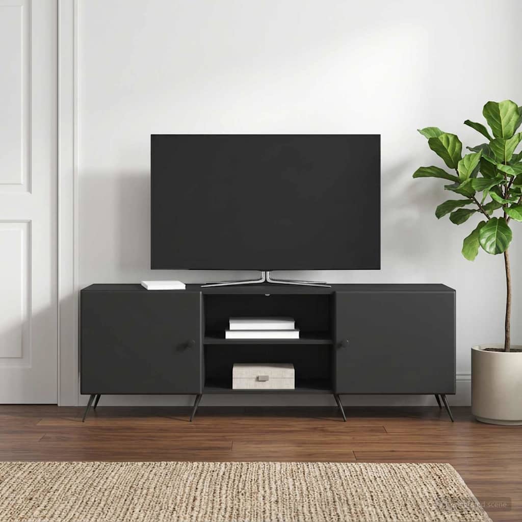 TV-skab Sort 150 x 31 x 50 cm Konstrueret træ