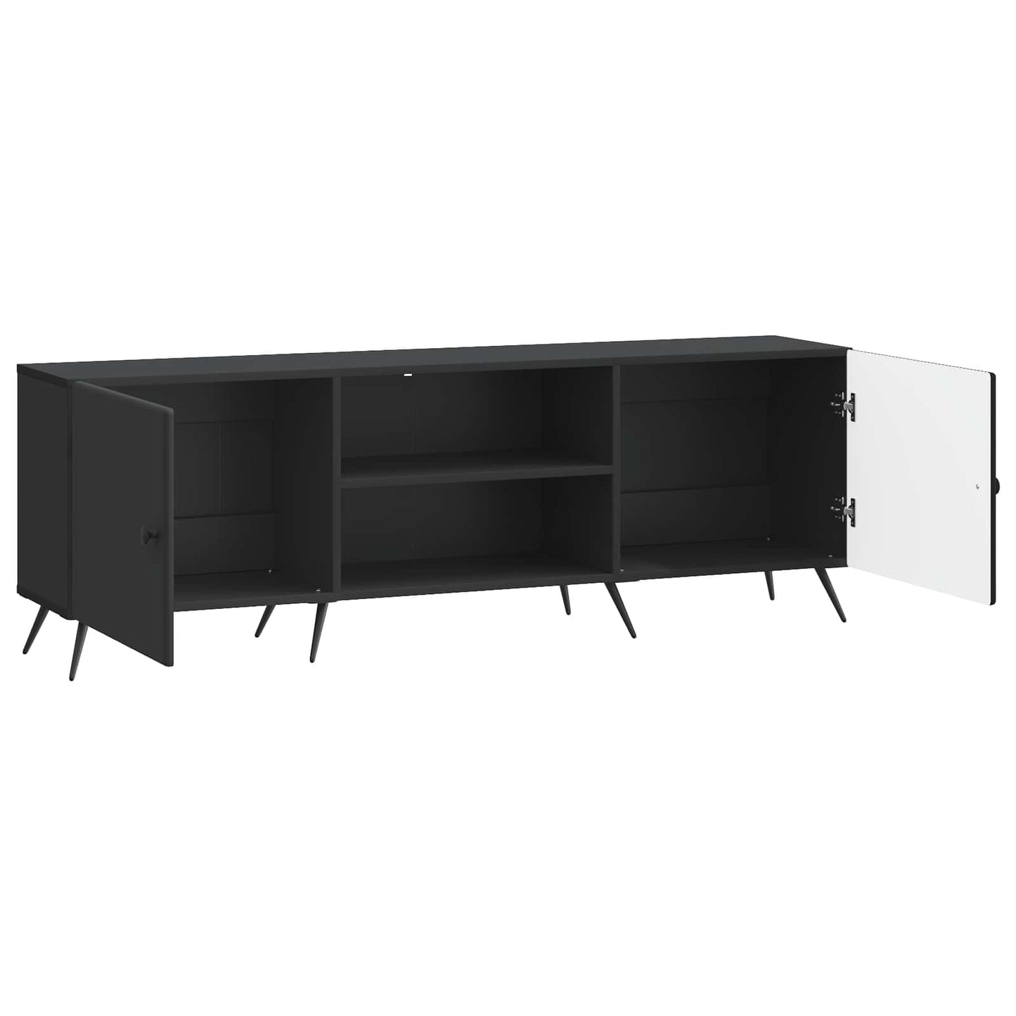TV-skab Sort 150 x 31 x 50 cm Konstrueret træ