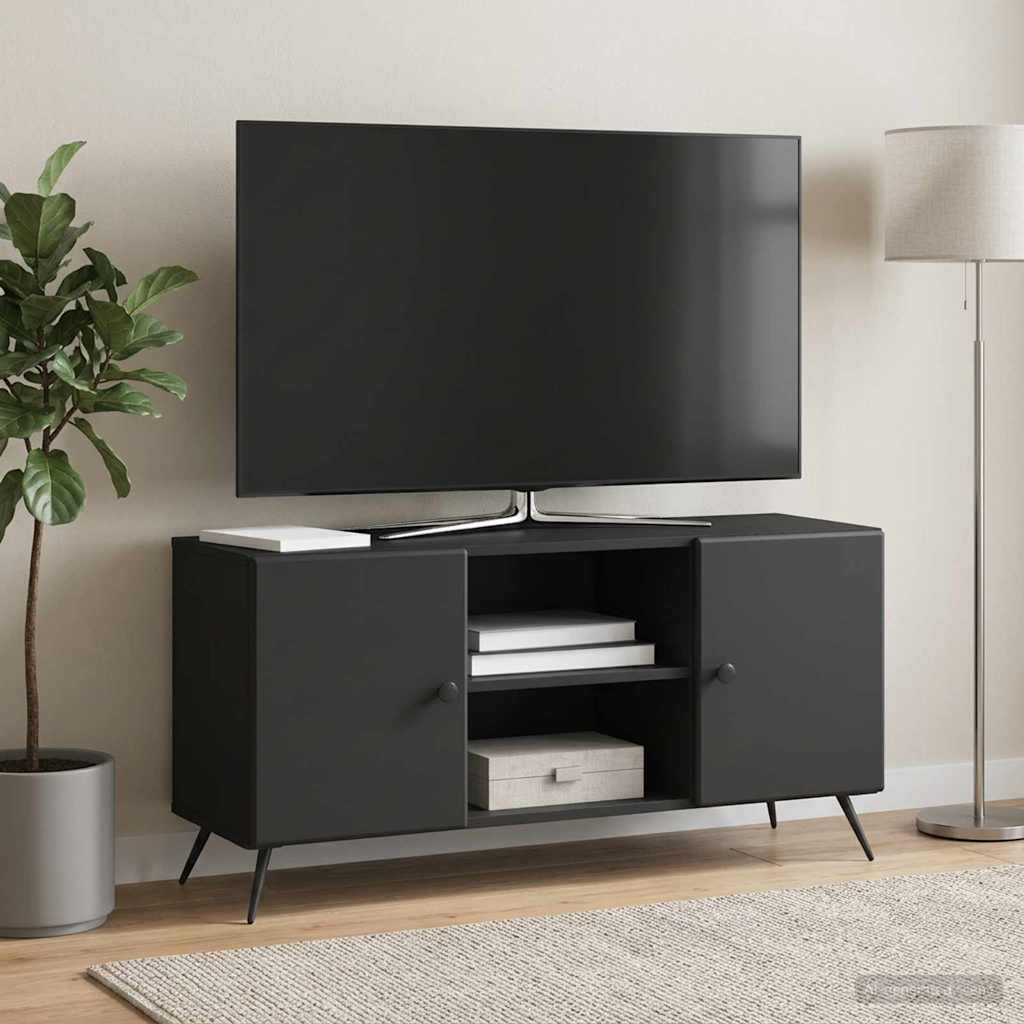 TV-skab Sort 102 x 34,5 x 50 cm Konstrueret træ