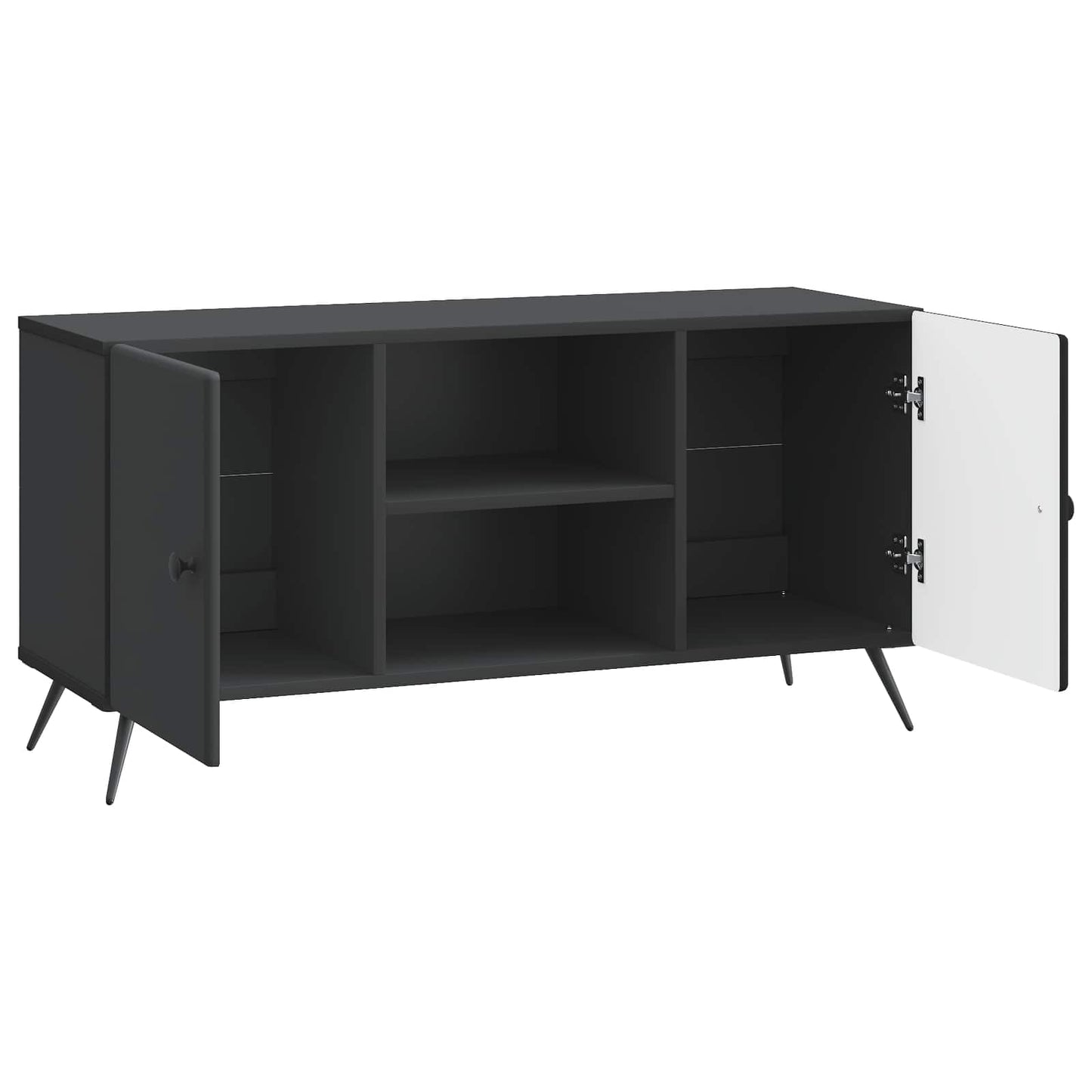 TV-skab Sort 102 x 34,5 x 50 cm Konstrueret træ