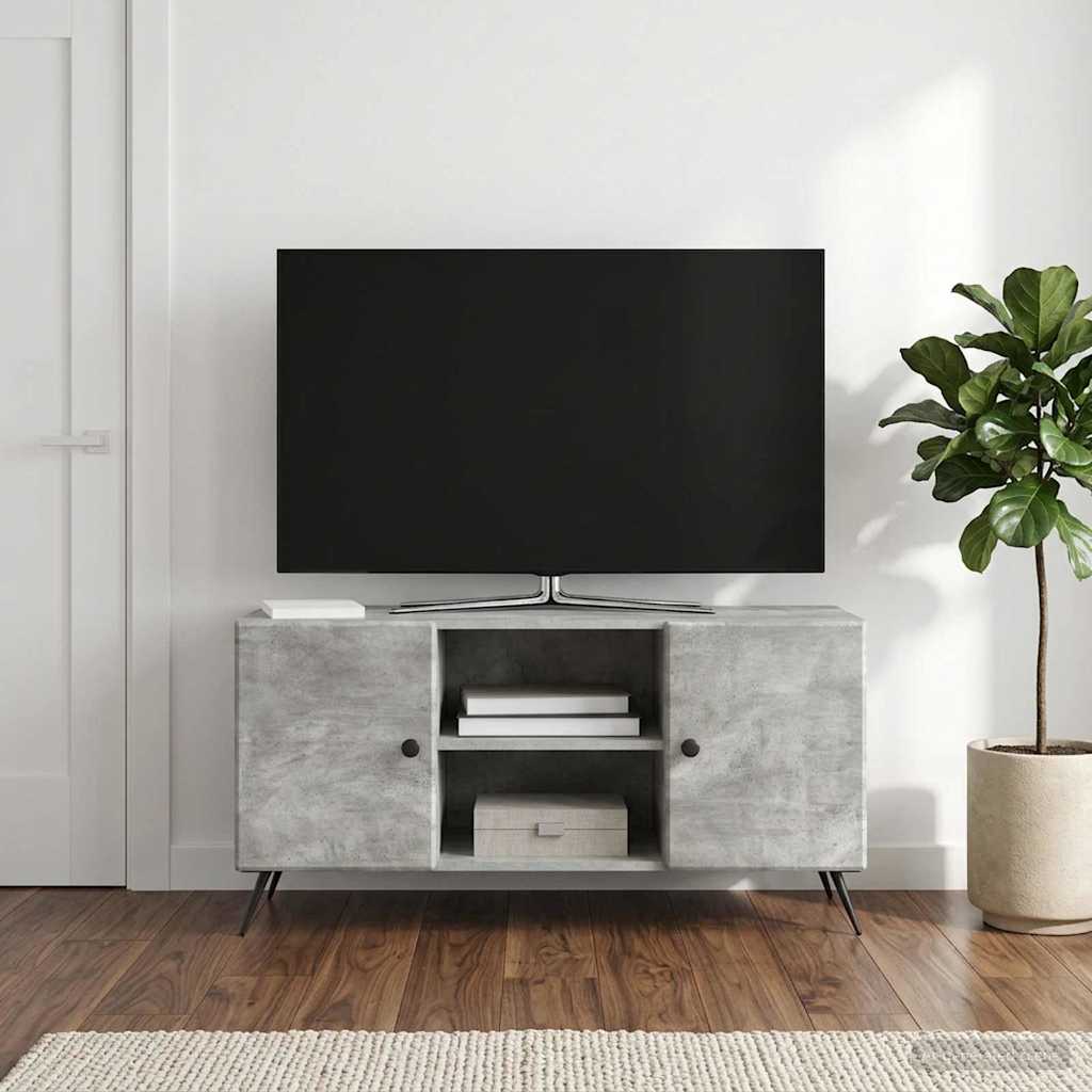 TV-skab Betongrå 102 x 34,5 x 50 cm Konstrueret træ