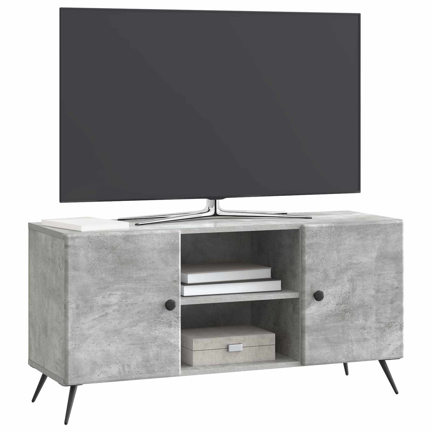 TV-skab Betongrå 102 x 34,5 x 50 cm Konstrueret træ