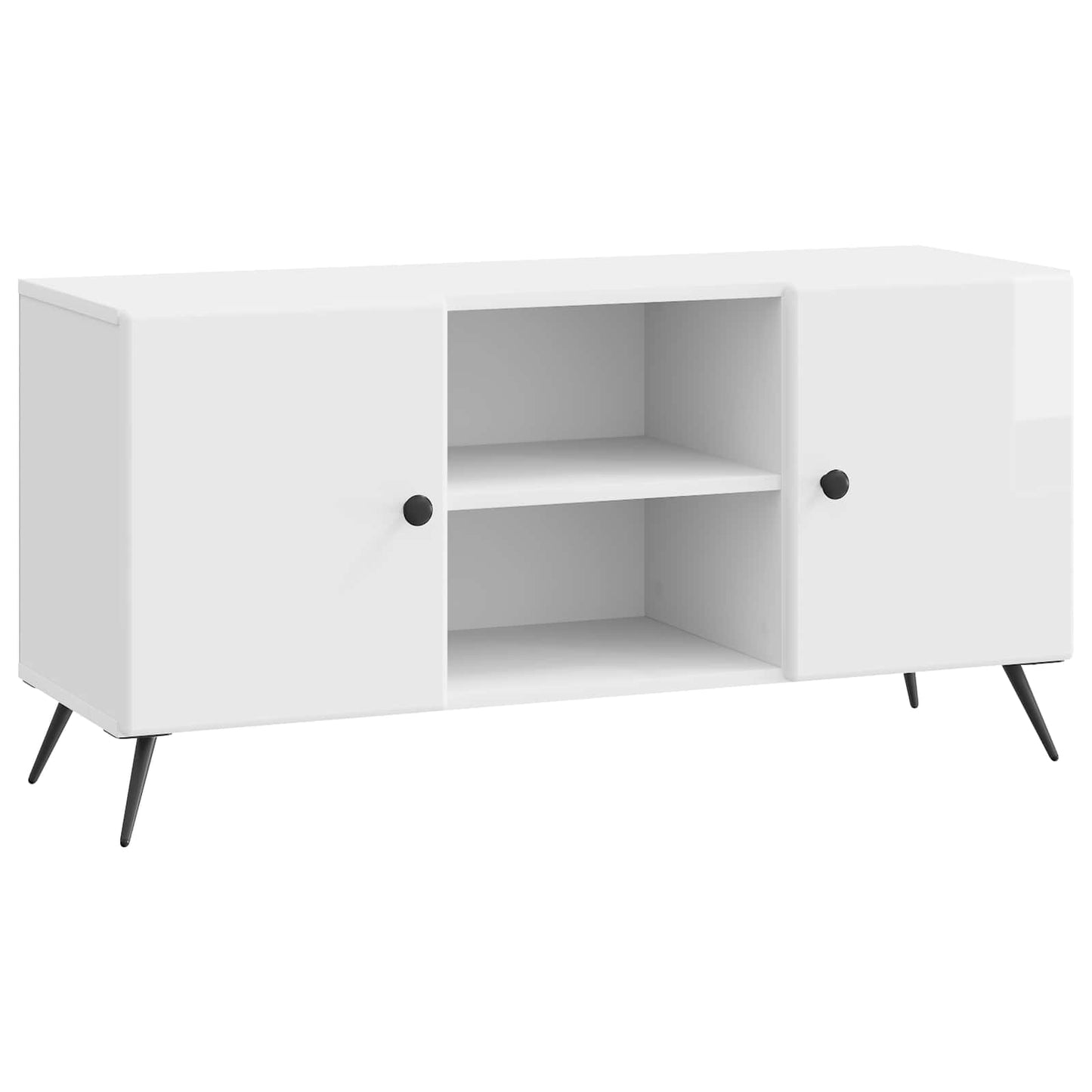 TV-skab Hvid højglans 102 x 34,5 x 50 cm Konstrueret træ