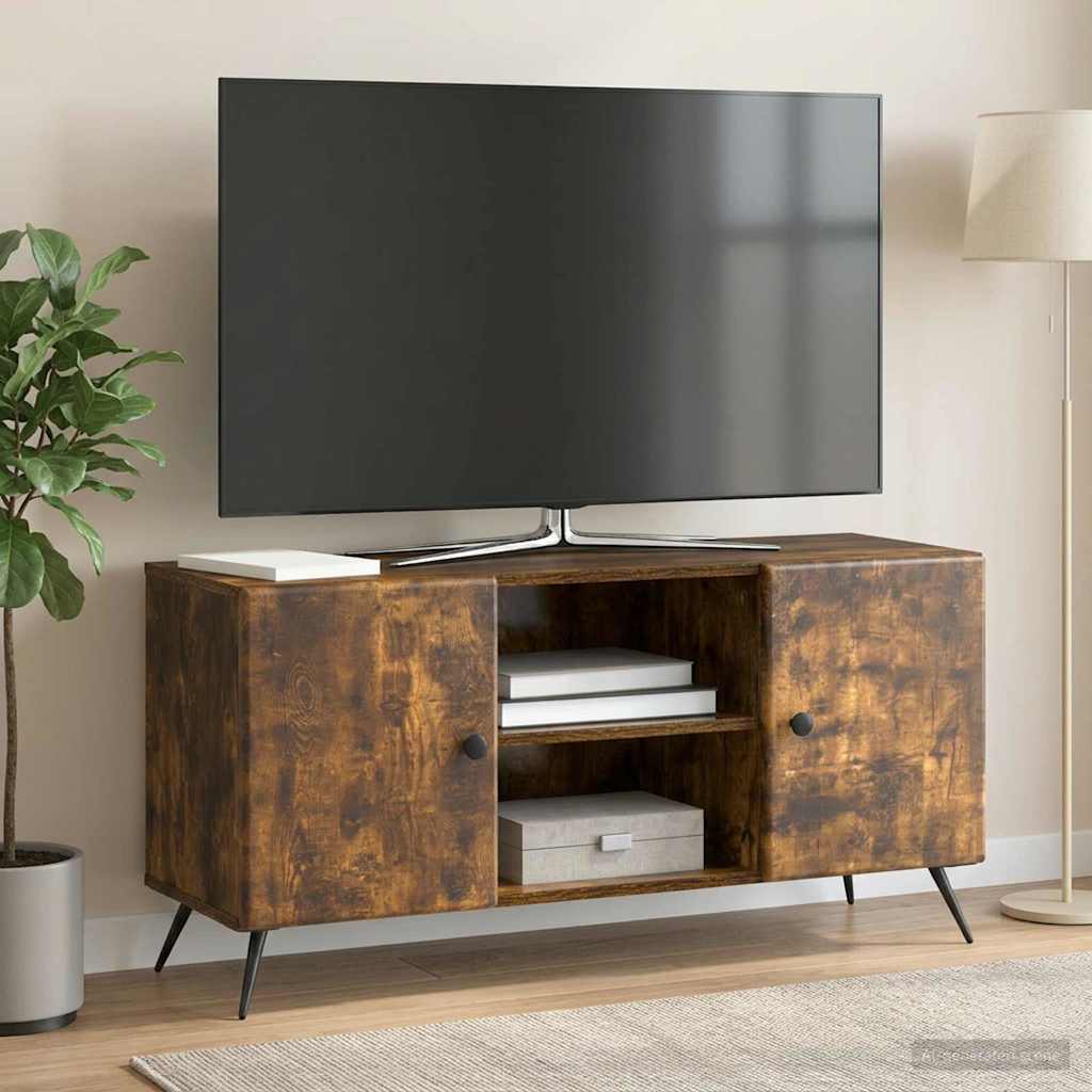 TV-skab Røget eg 102 x 34,5 x 50 cm Konstrueret træ