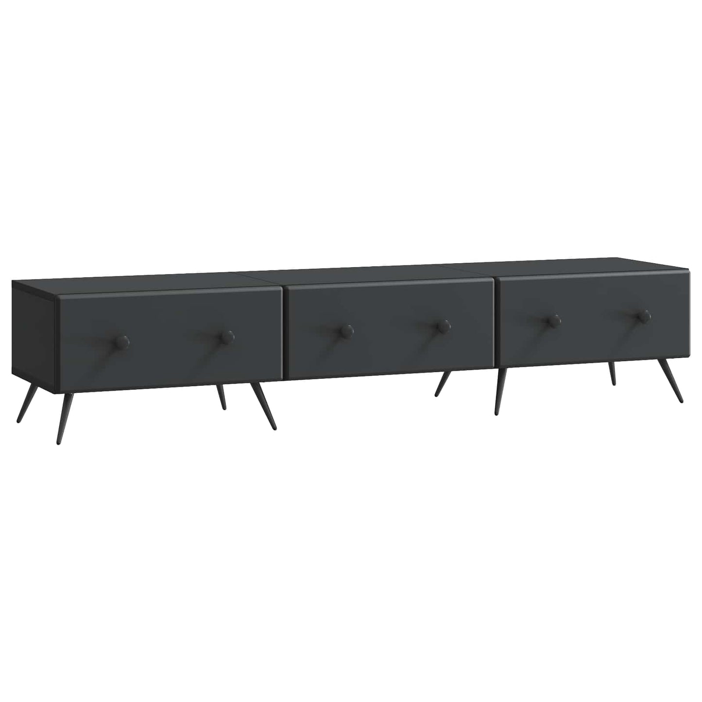 TV-skab med skuffe Sort 147 x 34,5 x 30 cm Konstrueret træ
