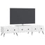 TV-skab Hvid højglans 147 x 34,5 x 30 cm Konstrueret træ
