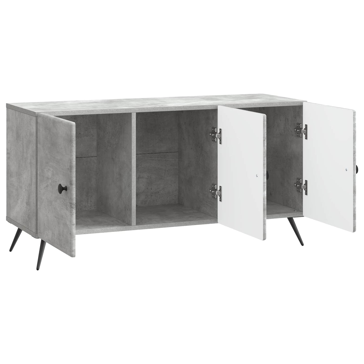 TV-skab Betongrå 99 x 34,5 x 50 cm Konstrueret træ