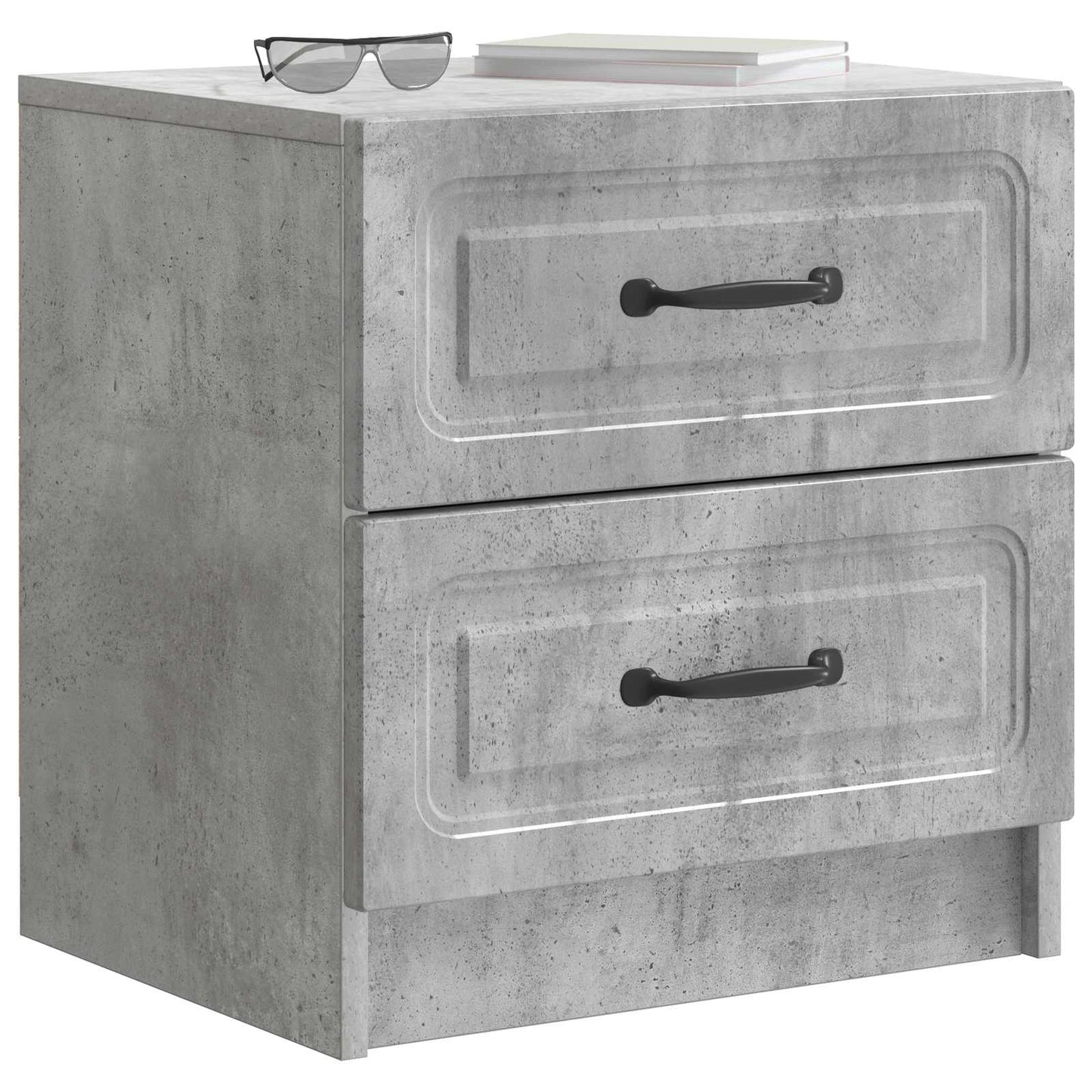 Natskab 2 pcs Betongrå 43 x 34,5 x 44,5 cm Konstrueret træ