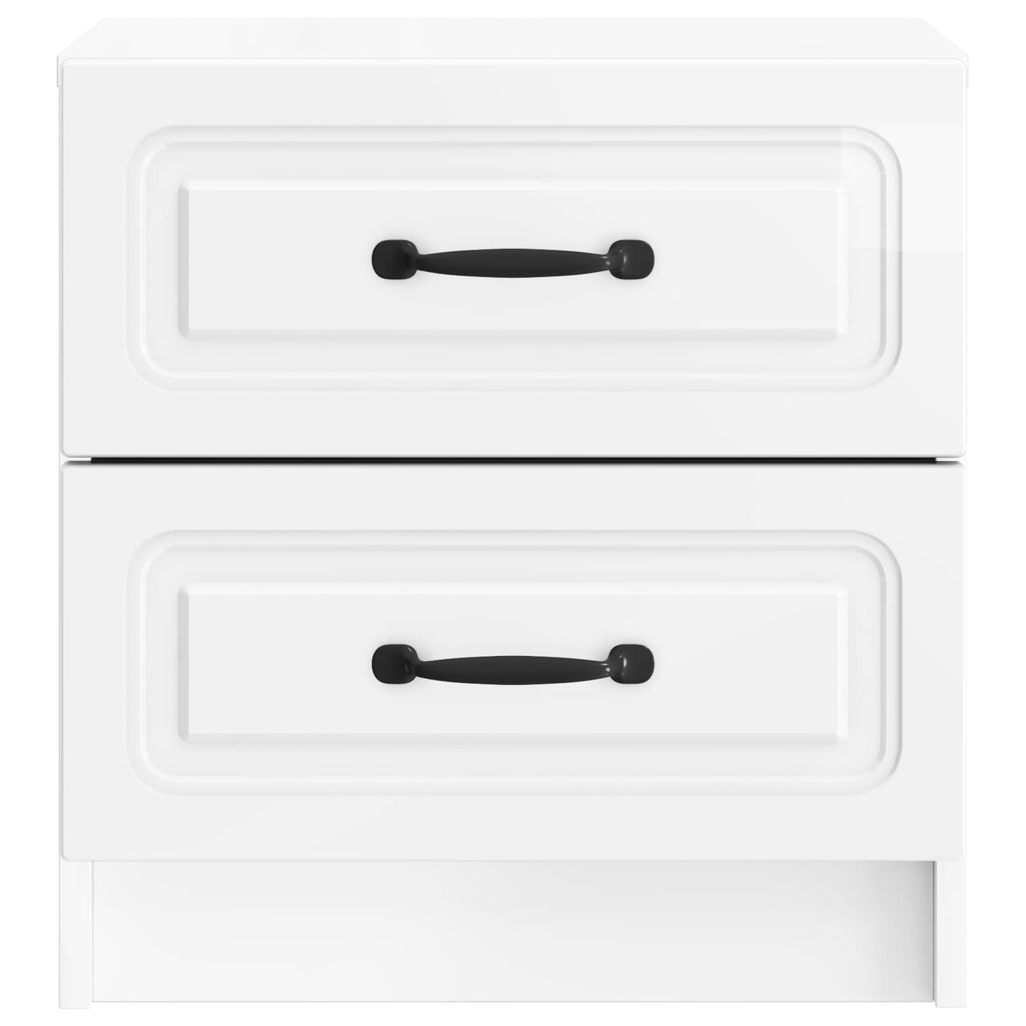 Natskab 2 pcs Hvid højglans 43 x 34,5 x 44,5 cm Konstrueret træ