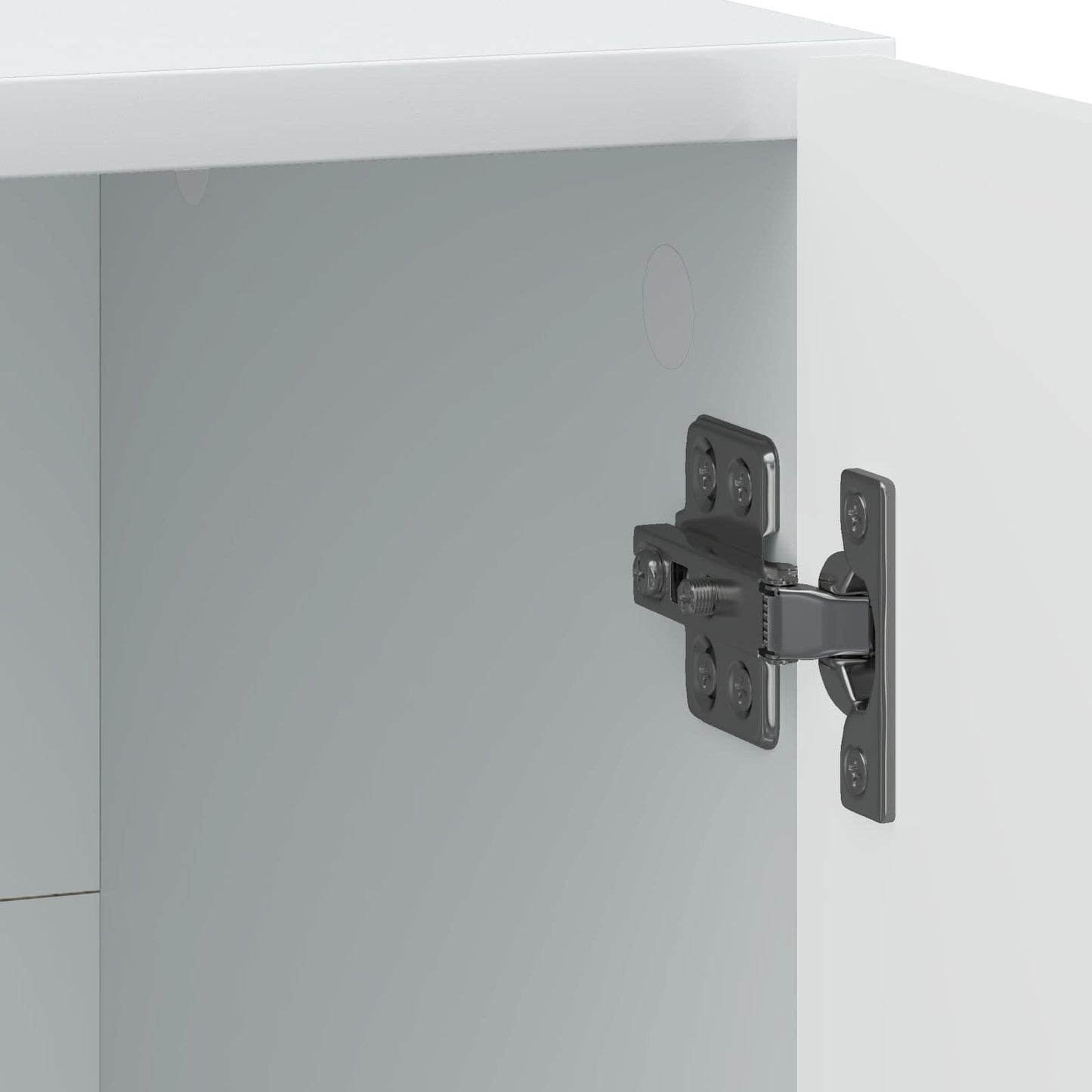 Natskab 2 pcs Hvid 43 x 34,5 x 47 cm Konstrueret træ