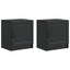 Natskab 2 pcs Sort 43 x 34,5 x 47 cm Konstrueret træ