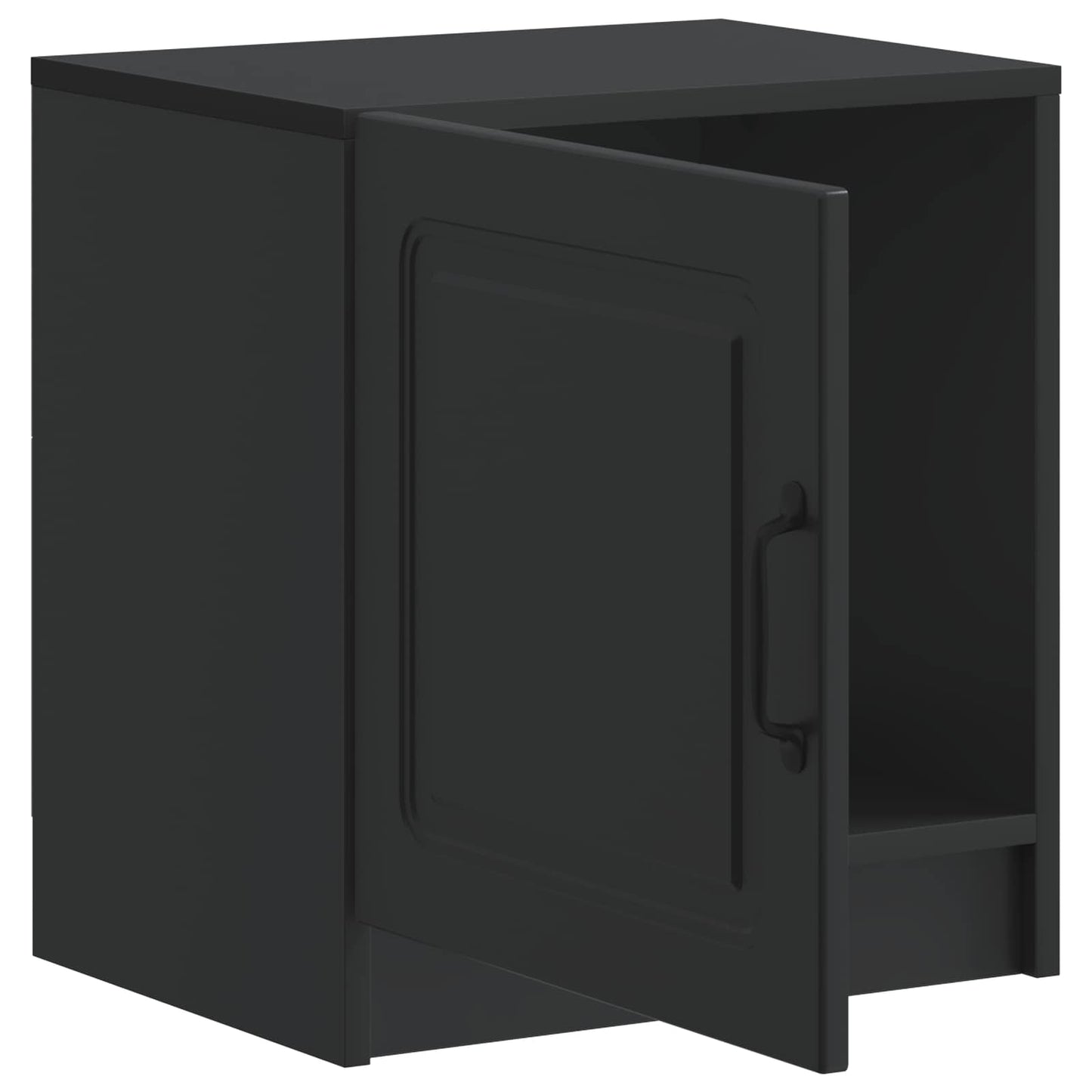 Natskab 2 pcs Sort 43 x 34,5 x 47 cm Konstrueret træ
